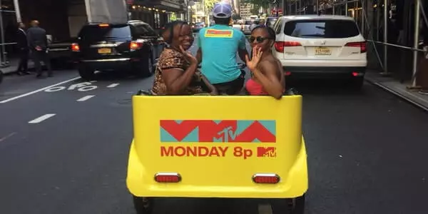 pedicab advertising mtv new york