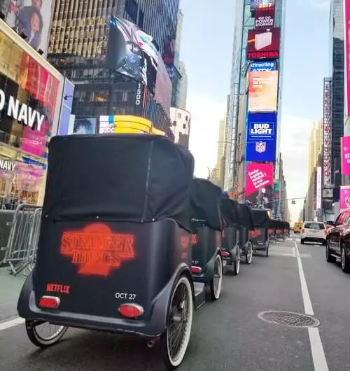 manhattan rickshaw pedicab advertising netflix