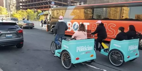 New York Pedicab Advertising Netflix Politician