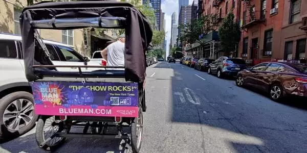 Pedicab Ads Blue Man Group