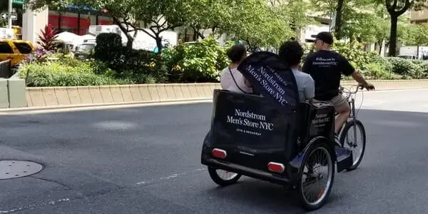 pedicab advertising nordstrom