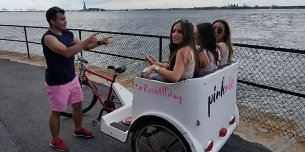 Pedicab Advertising NYC Pinknic