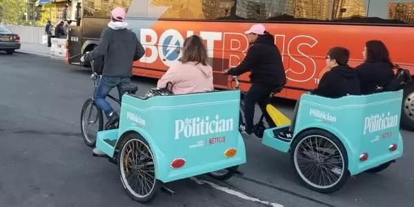 Pedicab Billboard Advertising Netflix Politician