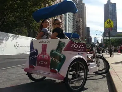 Pedicab Wrap Ad Zoya